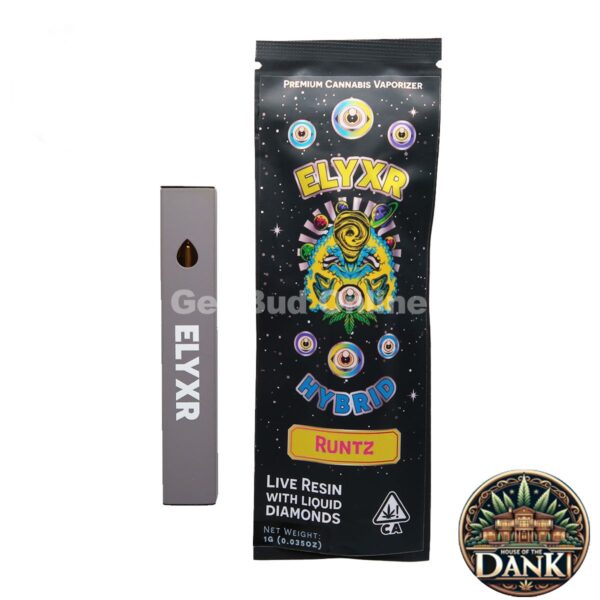 Elyxr 1000mg Live Resin (w Liquid Diamonds) Disposable – Runtz (Hybrid)
