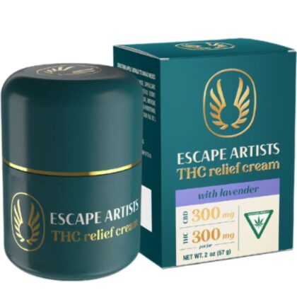 ESCAPE ARTIST LAVENDER THC:CBD (300MG:300MG) RELIEF CREAM $50.60