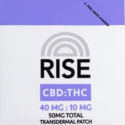 RISE TRANSDERMAL PATCH CBD:THC 40MG:10MG
